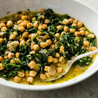 Chickpea Stir Fry With Spinach